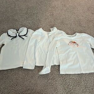 Lot of 3 long sleeve shirts for little girls